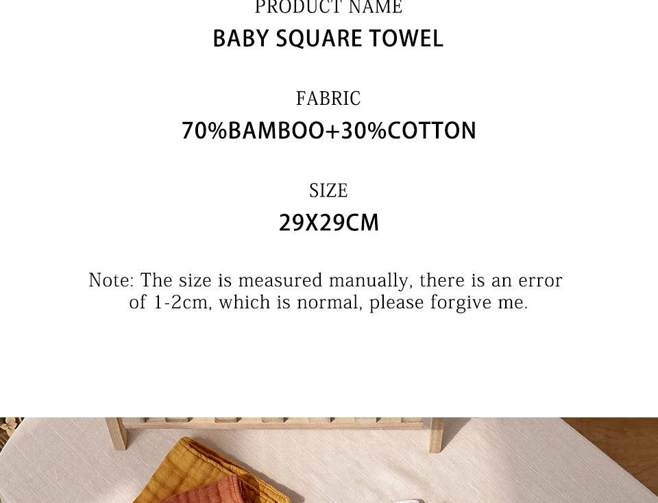 5PCS Set Bamboo Cotton Face Towel