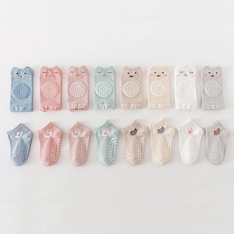 Baby Knee Pads Socks Set