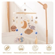 Wood Bed Bell Musical Rattles Toys