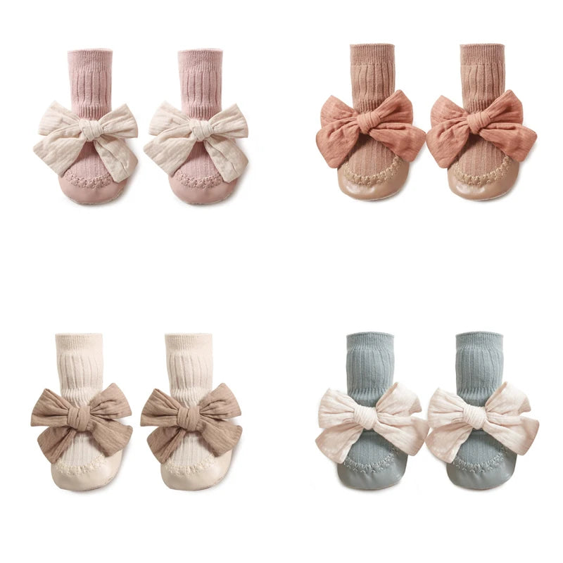 Baby Bow Middle Tube Shoes
