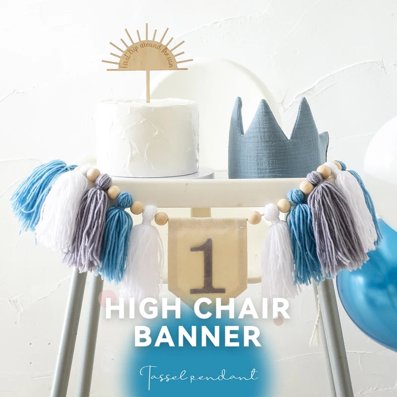 Baby Birthday Party Handmade Banner Tassel