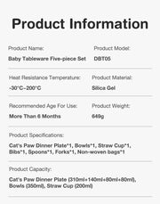 Baby Silicone Tableware Sucker Bowl Set