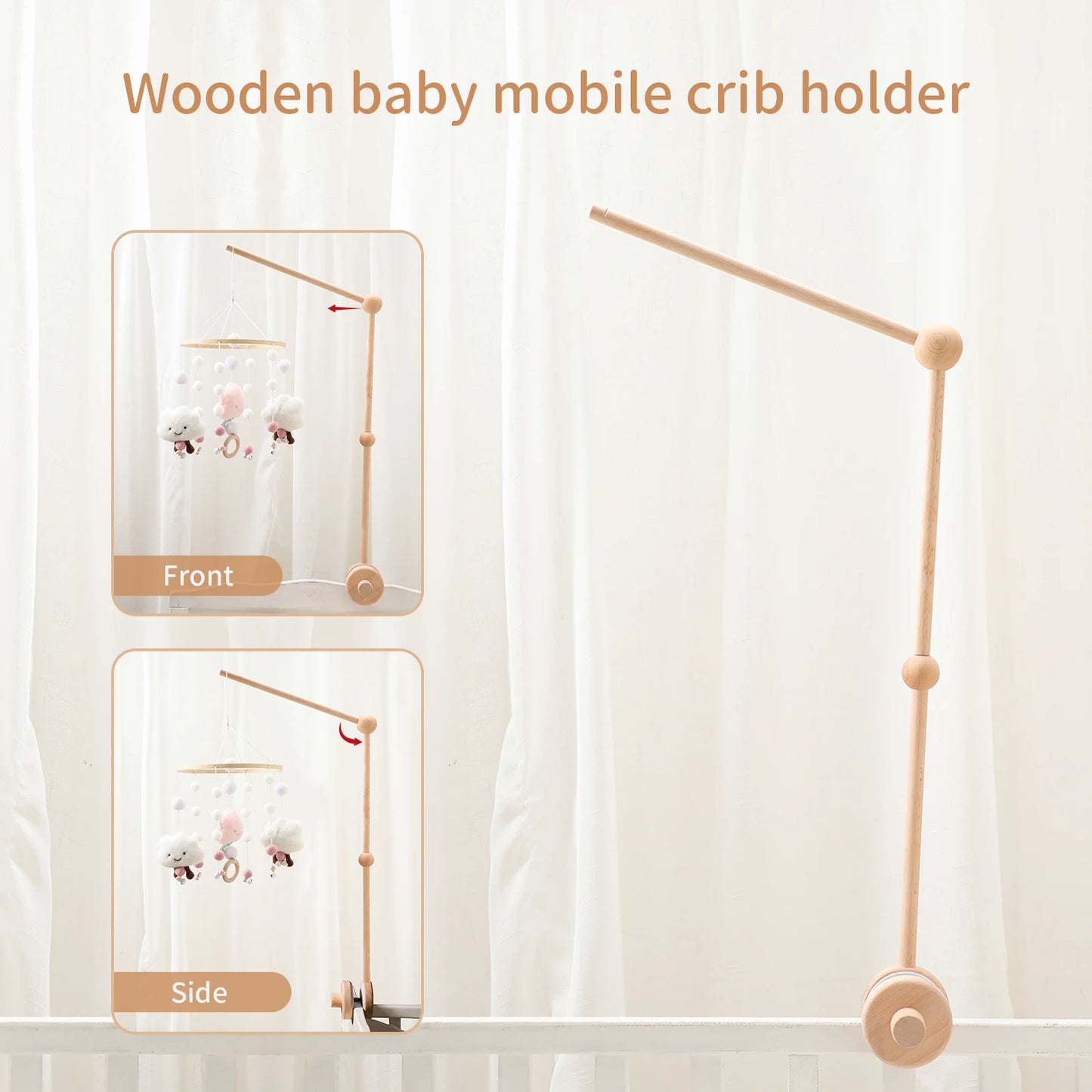 Wooden Mobile Bed Bell Crib Toy